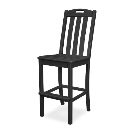 Trex Outdoor Furniture Yacht Club Bar Side Chair in Charcoal Black