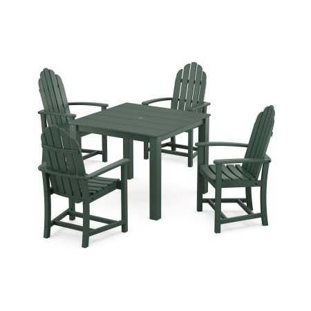 POLYWOOD Cape Cod Adirondack 5-Piece Parsons Dining Set in Rainforest Canopy