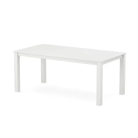 POLYWOOD Parsons 38" x 72" Dining Table in Classic White