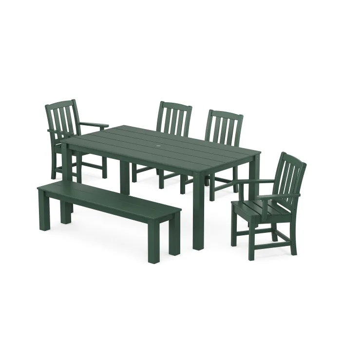 POLYWOOD Cape Cod 6-Piece Parsons Dining Set with Bench