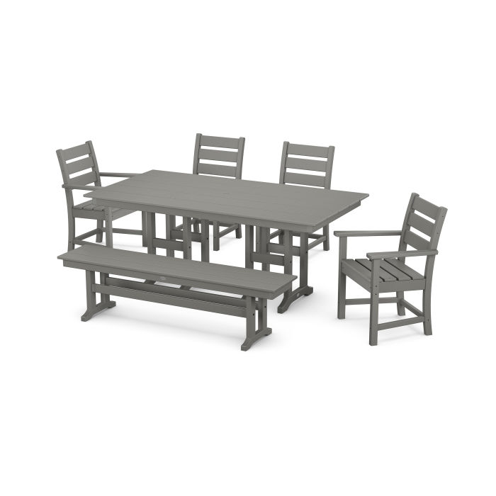 Grant Park 6-Piece Farmhouse Dining Set with Bench