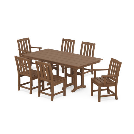 POLYWOOD Cape Cod 7-Piece Farmhouse Dining Set in Tree House
