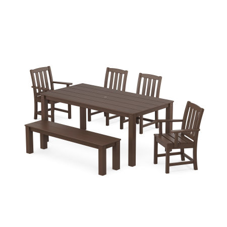 POLYWOOD Cape Cod 6-Piece Parsons Dining Set with Bench in Vintage Lantern