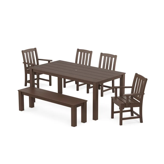 POLYWOOD Cape Cod 6-Piece Parsons Dining Set with Bench