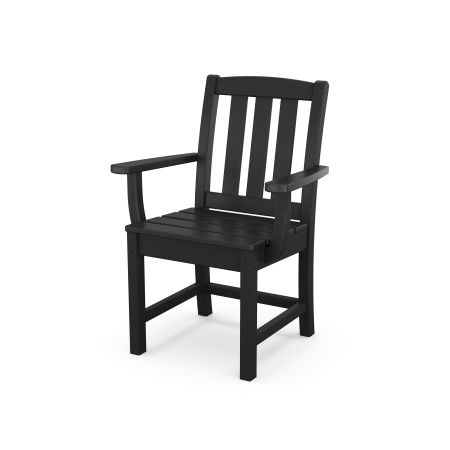 POLYWOOD Cape Cod Dining Arm Chair in Charcoal Black