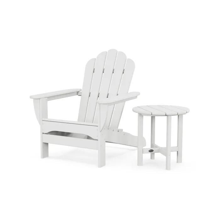 POLYWOOD Monterey Bay Oversized Adirondack Chair with Side Table