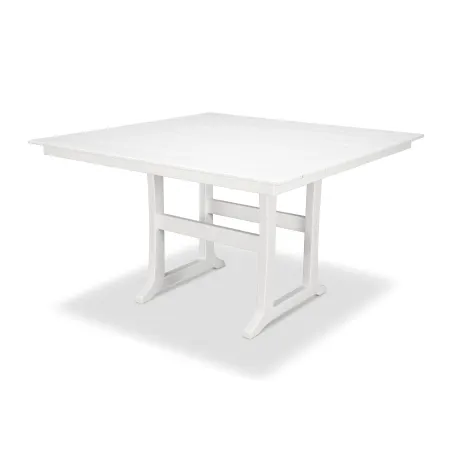 Trex Outdoor Furniture Farmhouse 59" Counter Table in Classic White