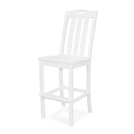 Trex Outdoor Furniture Yacht Club Bar Side Chair in Classic White