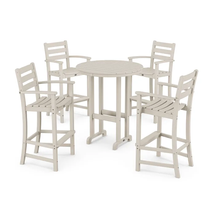 POLYWOOD Monterey Bay 5-Piece Round Bar Set