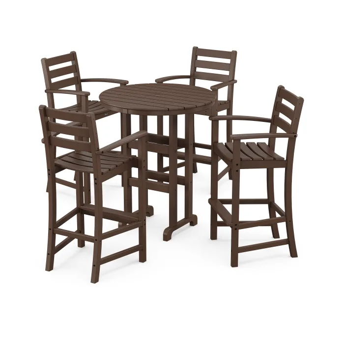 POLYWOOD Monterey Bay 5-Piece Round Bar Set