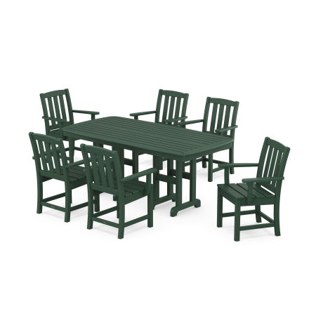 POLYWOOD Cape Cod Arm Chair 7-Piece Dining Set in Rainforest Canopy