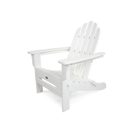 Trex Outdoor Furniture Cape Cod Folding Adirondack in Classic White