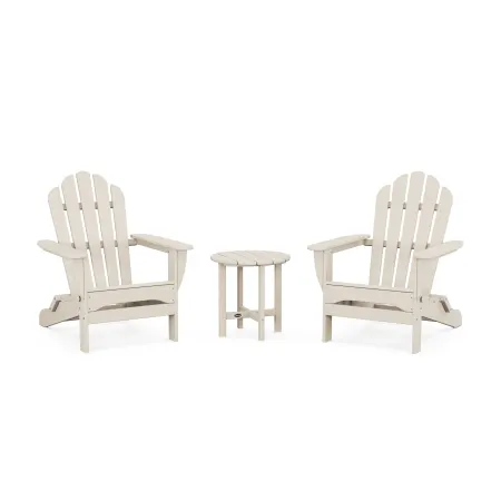 Trex Outdoor Furniture 3-Piece Monterey Bay Folding Adirondack Set