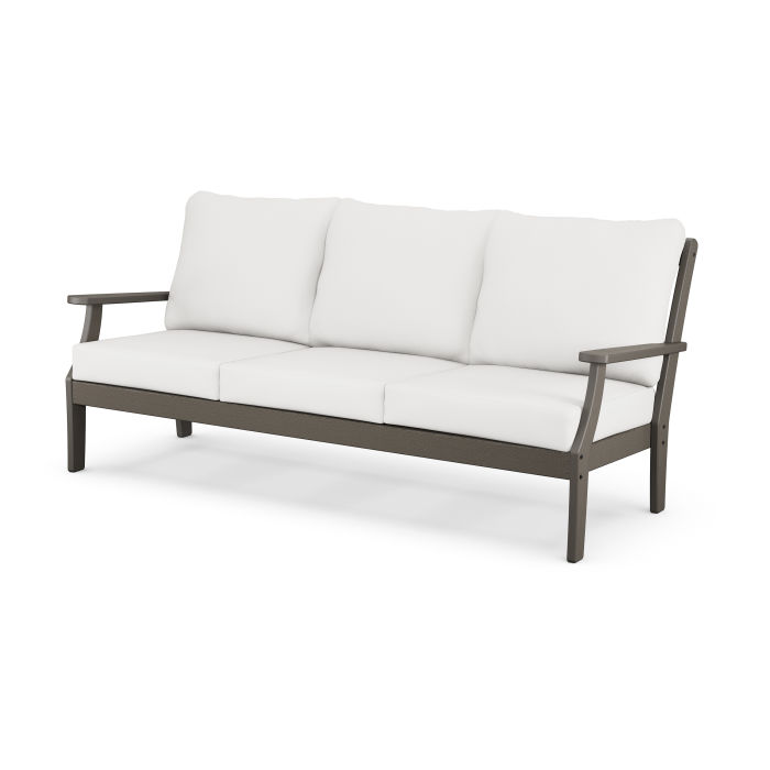 Braxton Deep Seating Sofa in Vintage Finish