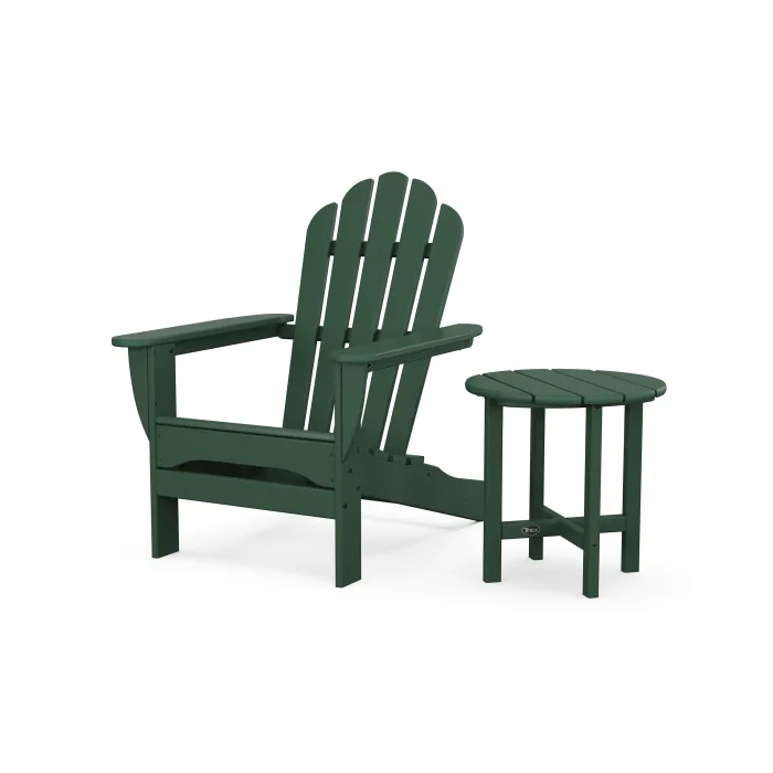 POLYWOOD Monterey Bay Adirondack Chair with Side Table