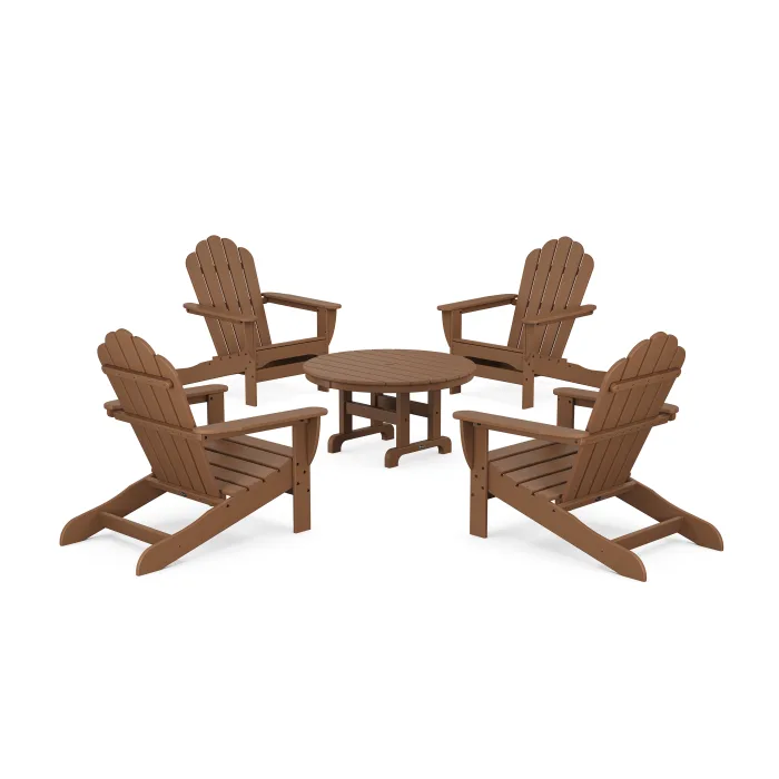 POLYWOOD 5-Piece Monterey Bay Oversized Adirondack Chair Conversation Group