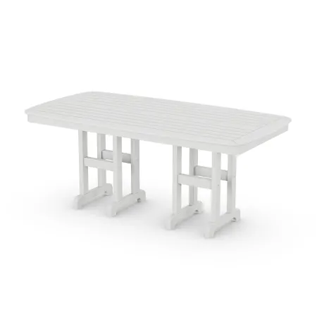 Trex Outdoor Furniture Yacht Club 37" x 72" Dining Table in Classic White