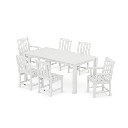POLYWOOD Cape Cod 7-Piece Parsons Dining Set in Classic White
