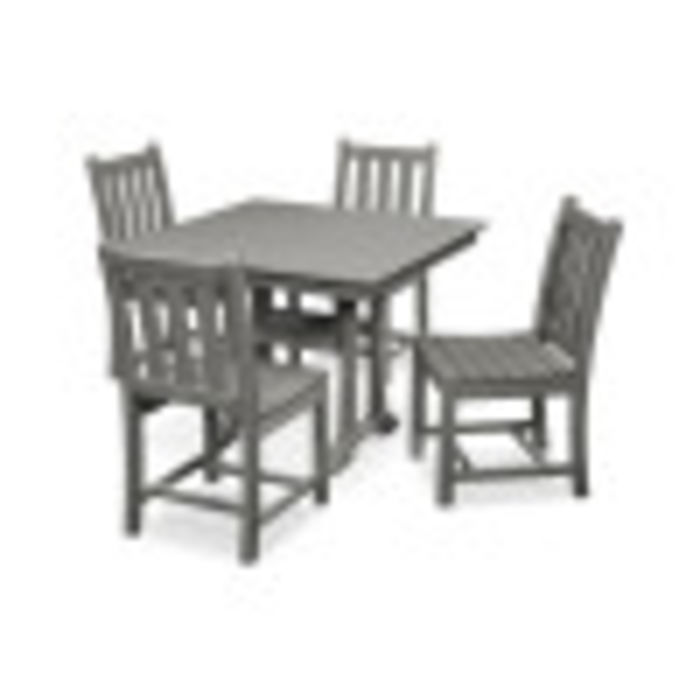Traditional Garden 5-Piece Farmhouse Trestle Dining Set